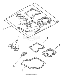 Gasket Set Diagram and Parts List for 1959-0  Briggs and Stratton Generator